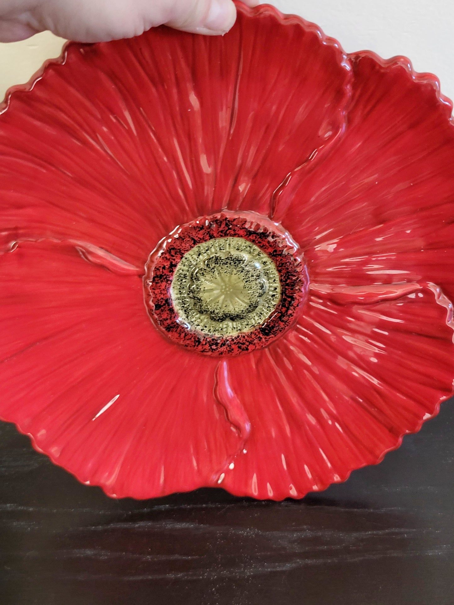 Nanette Vacher (for Ambiance Collection" Fleur Rouge serving platter (sorry, no shipping)