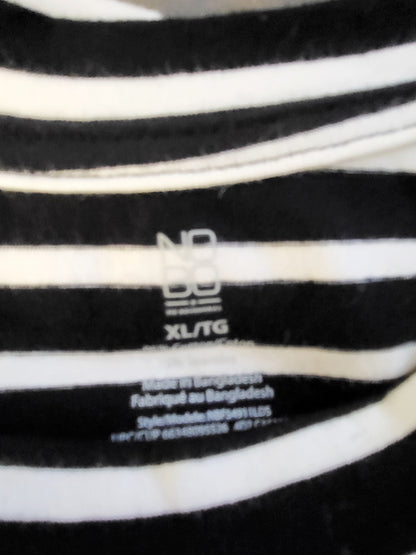 NEW - NOBO black striped t-shirt dress / beach cover-up | Size XL