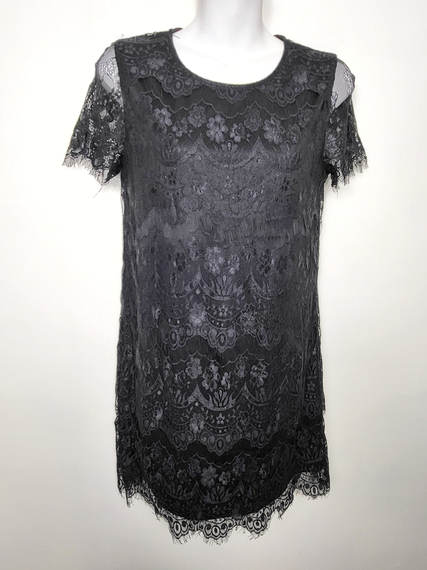 Bear Dance black lace mini dress | Size SMALL
