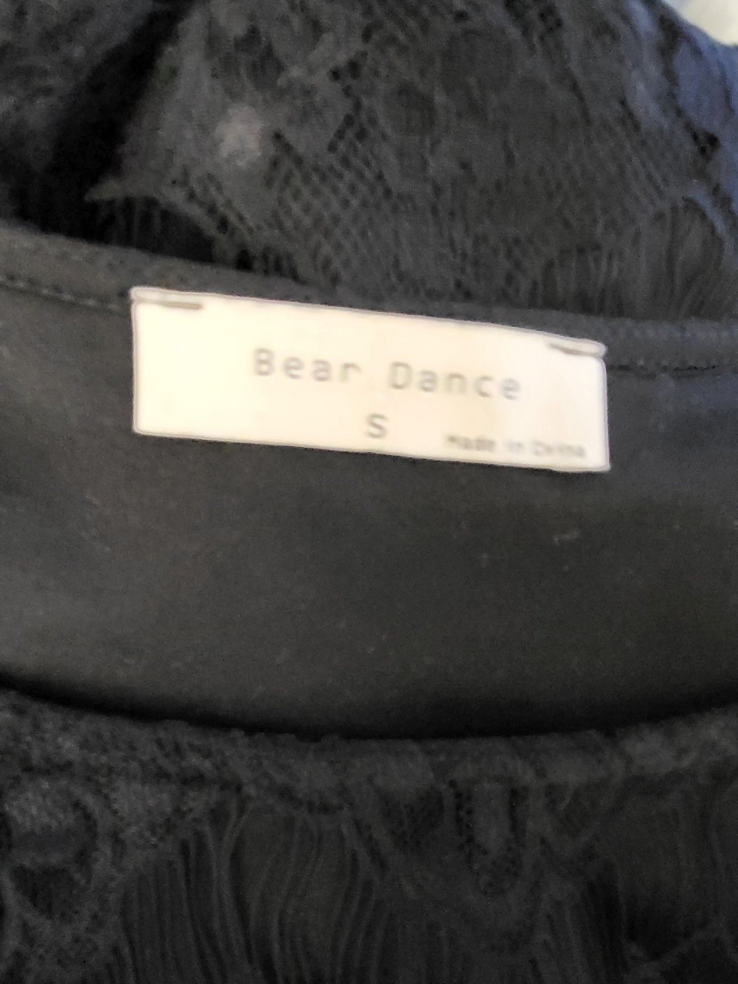 Bear Dance black lace mini dress | Size SMALL
