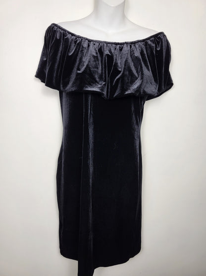 NEW - b. Young black velvet off the shoulder "Lavish" dress | Size MEDIUM