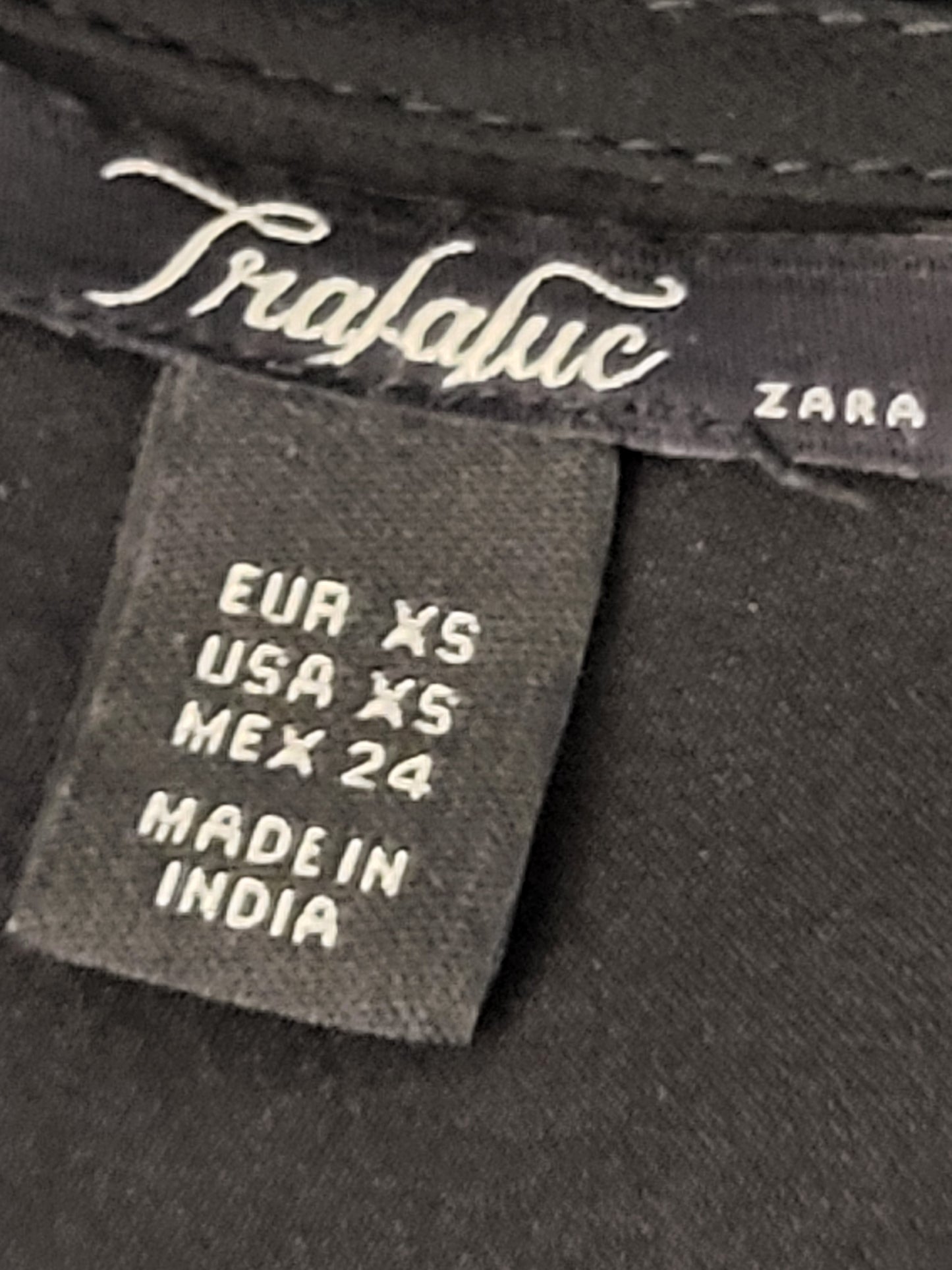 Zara Trafaluc Black Dress with Rhinestone Shoulder | Size XS
