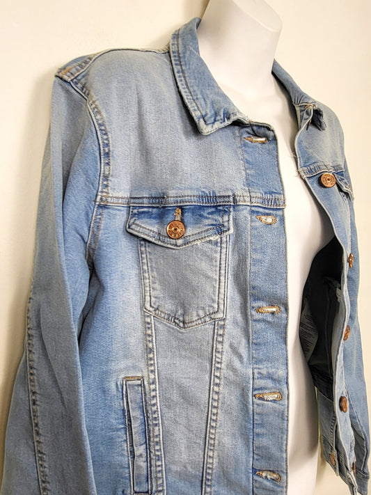 Only brand distressed denim jacket | Size 42 (MEDIUM)