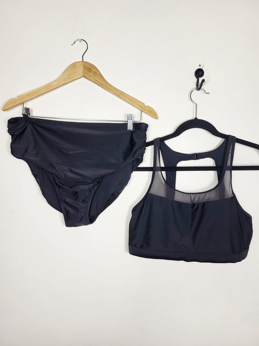 Roots black 2pc swimsuit | Size 14