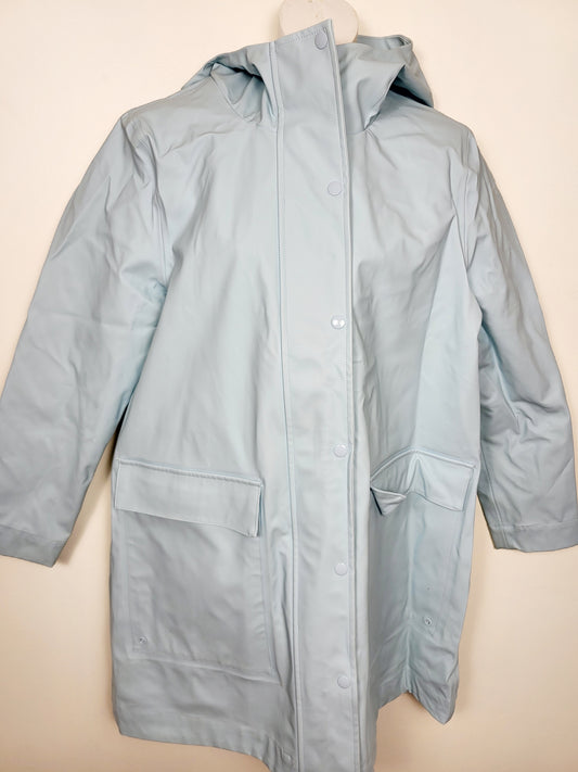Joe Fresh light blue hooded rain coat - AS IS | Size MEDIUM