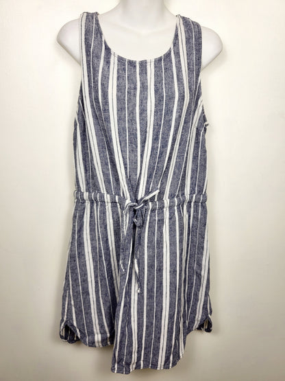 Old Navy blue striped sleeveless dress with cinch waist | Size large