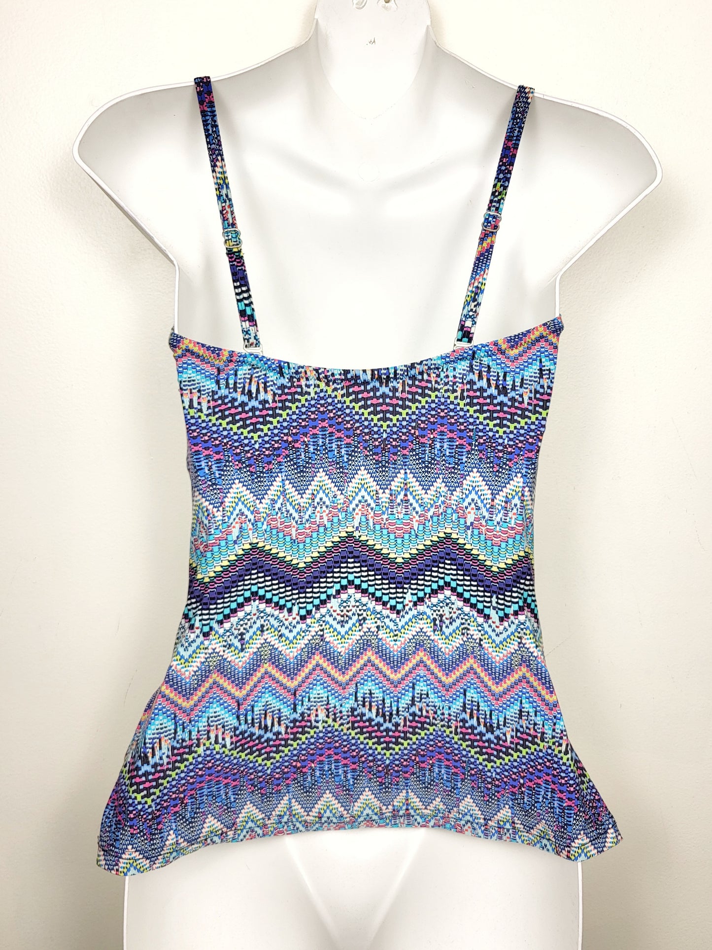 Profile by Gottex bandeau tankini top in zig zag pattern | Size 12