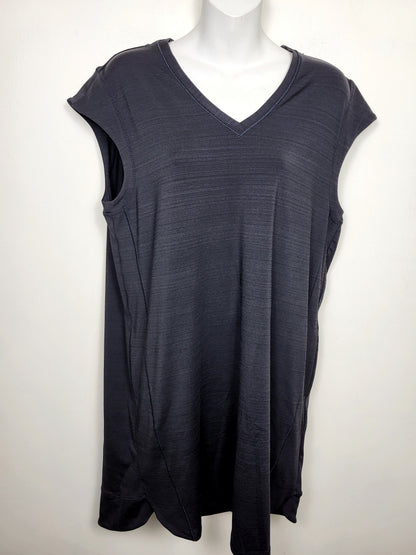 Athleta black "Pacifica Illume" v-neck UV Protection dress | Size MEDIUM