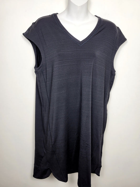 Athleta black "Pacifica Illume" v-neck UV Protection dress | Size MEDIUM