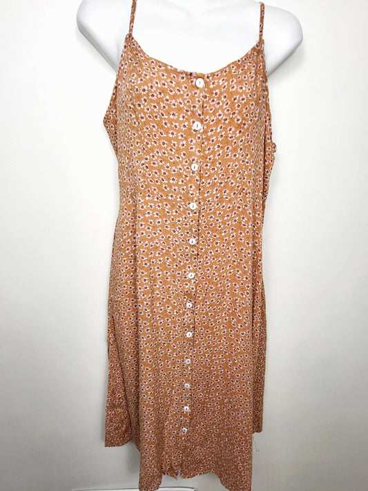 Derek Heart floral print  rayon midi dress | Size XL (measures smaller)