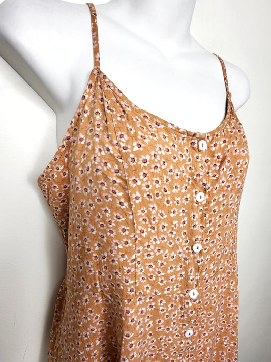 Derek Heart floral print  rayon midi dress | Size XL (measures smaller)
