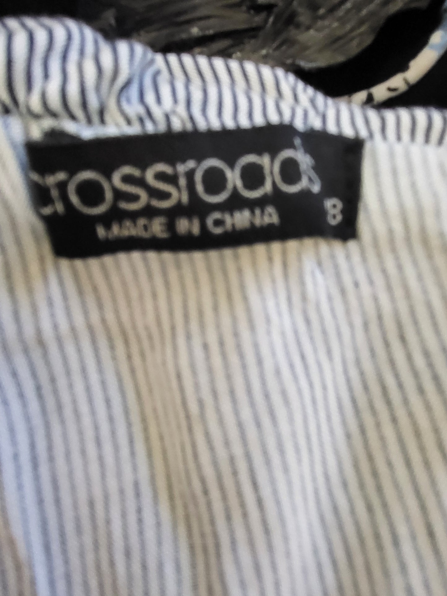 Crossroads blue striped ruffled one shoulder viscose dress | Size 18