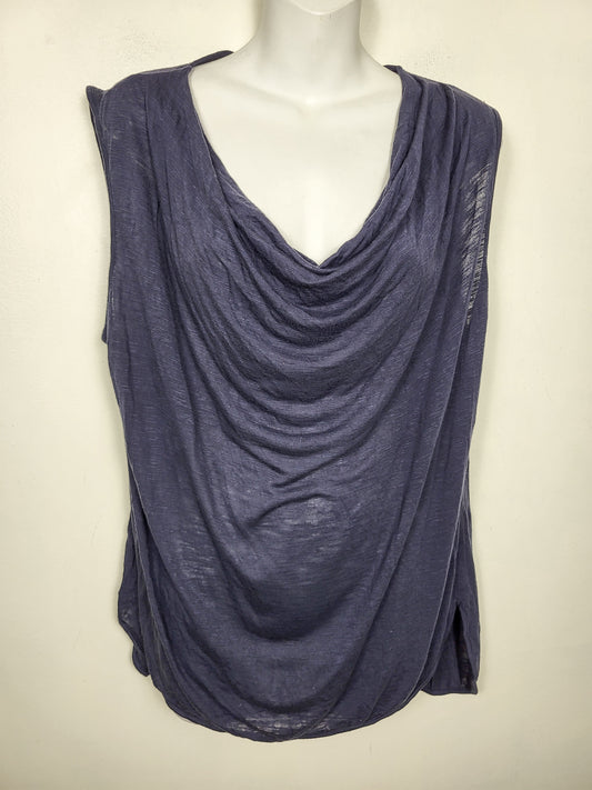 Inwear navy cowl neck slub knit top | Size XXL (measures more like an XL)