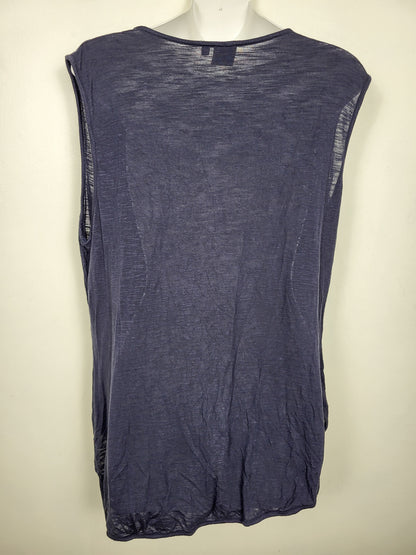 Inwear navy cowl neck slub knit top | Size XXL (measures more like an XL)