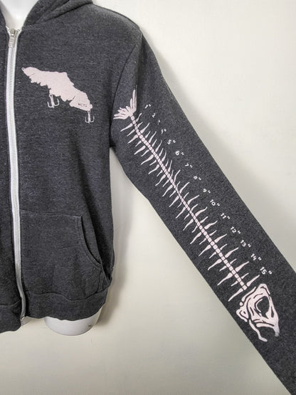 Westcoastees grey fleecy lined zip up hoodie | Size SMALL