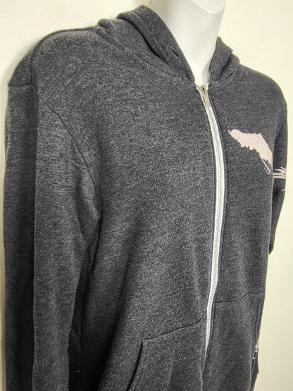 Westcoastees grey fleecy lined zip up hoodie | Size SMALL