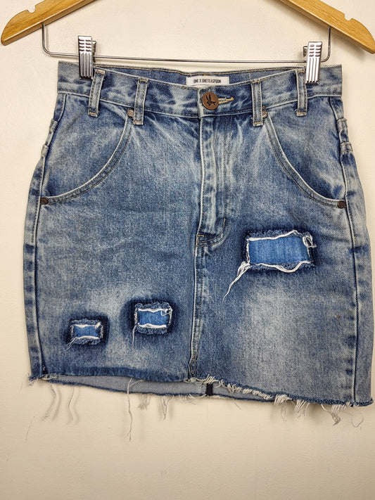 One Teaspoon distressed denim mini skirt | Size 26 - AS IS