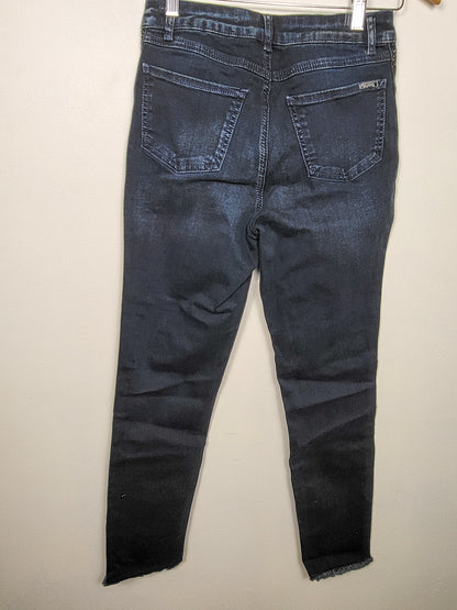 Joseph Ribkoff classic slim jeg jeans with rhinestone strips | Size 6