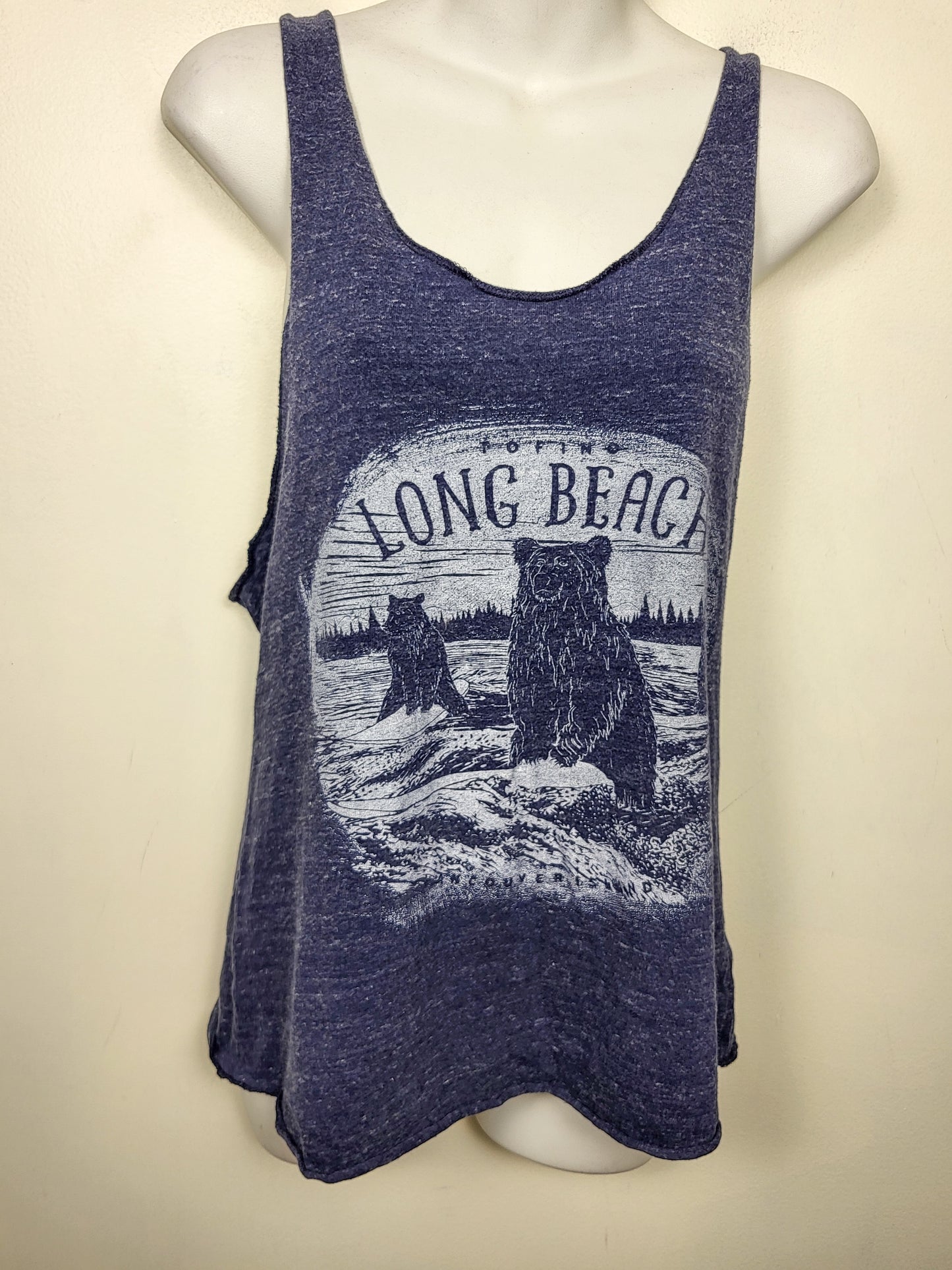 Westcoastees Tofino Long Beach muscle tank with surfing bears | Size XL