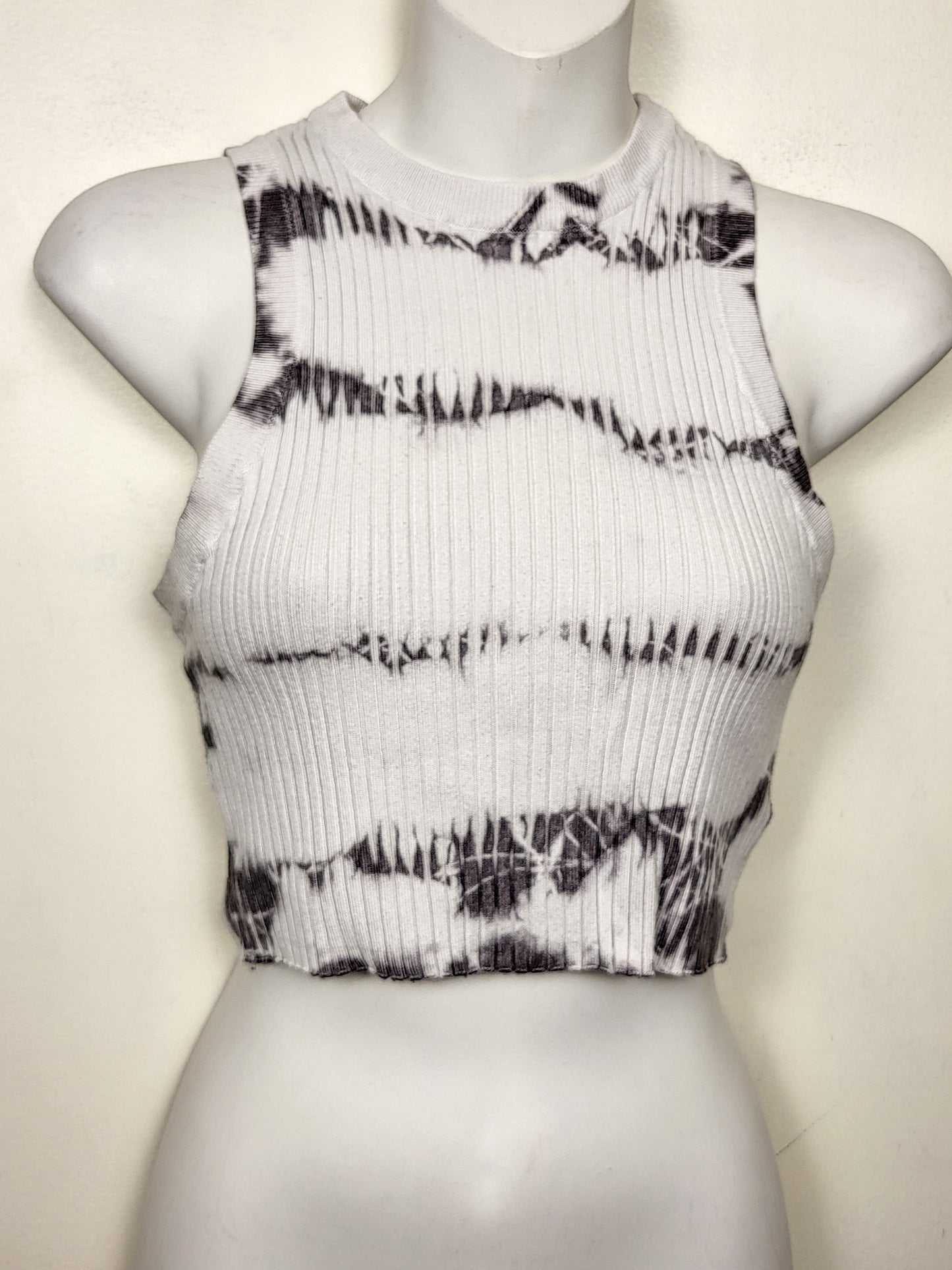 Garage ribbed tie dye style cropped tank top | Size SMALL