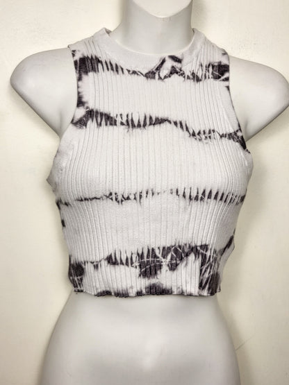 Garage ribbed tie dye style cropped tank top | Size SMALL