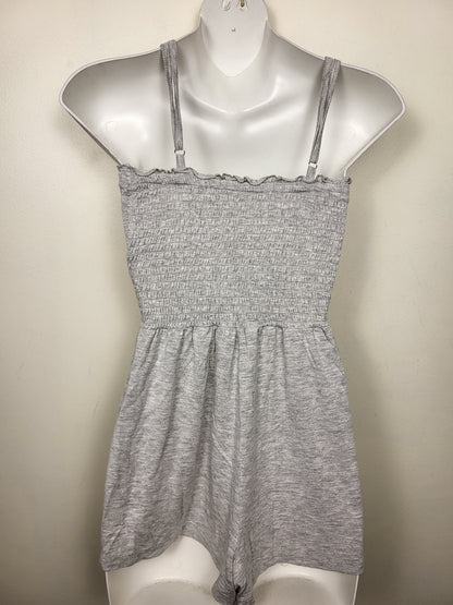Forever 21 grey smocked sleeveless romper | Size SMALL