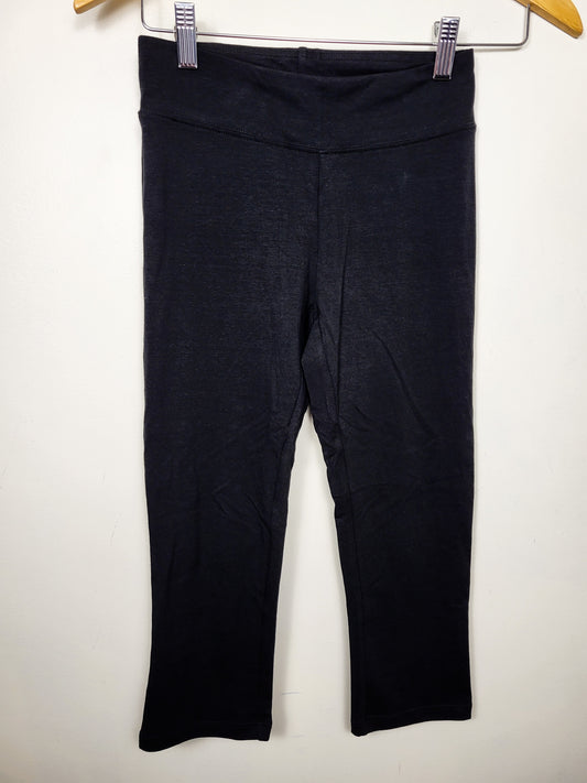 Warehouse One black cropped cotton leggings | Size XS