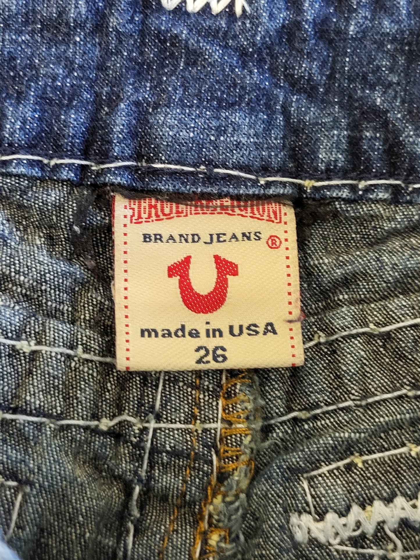 True Religion Joey Super T Low-Rise Denim Shorts | Size 26