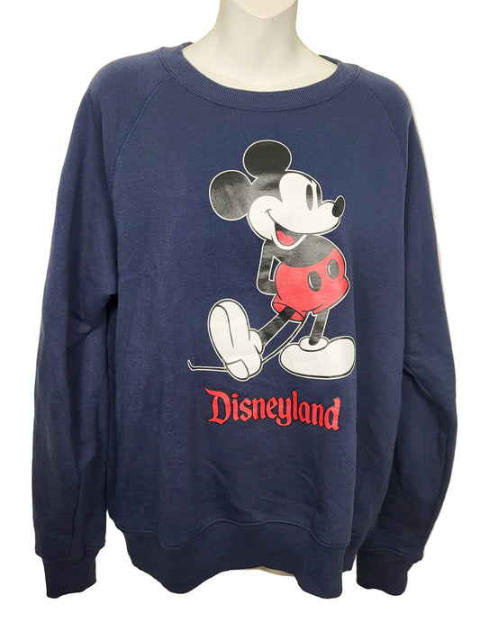 Disneyland Resort Mickey Mouse Classic Standing Pose Raglan Sweatshirt | Size MEDIUM