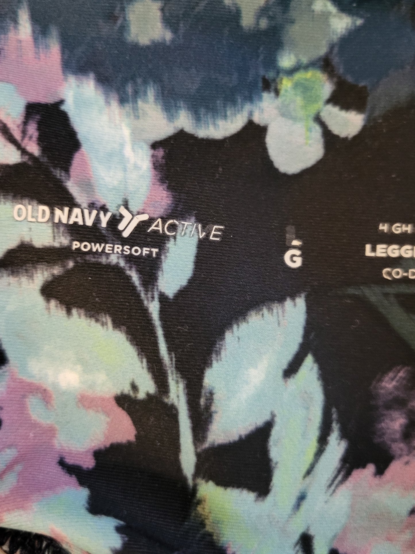 Old Navy floral print high rise powersoft leggings | Size LARGE