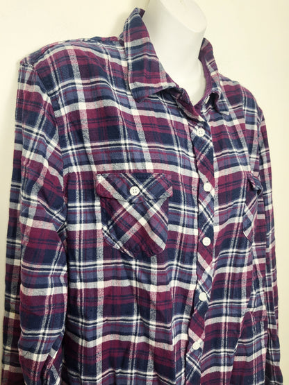 Vintage Weatherproof plaid flannel button down shirt | Size XXL