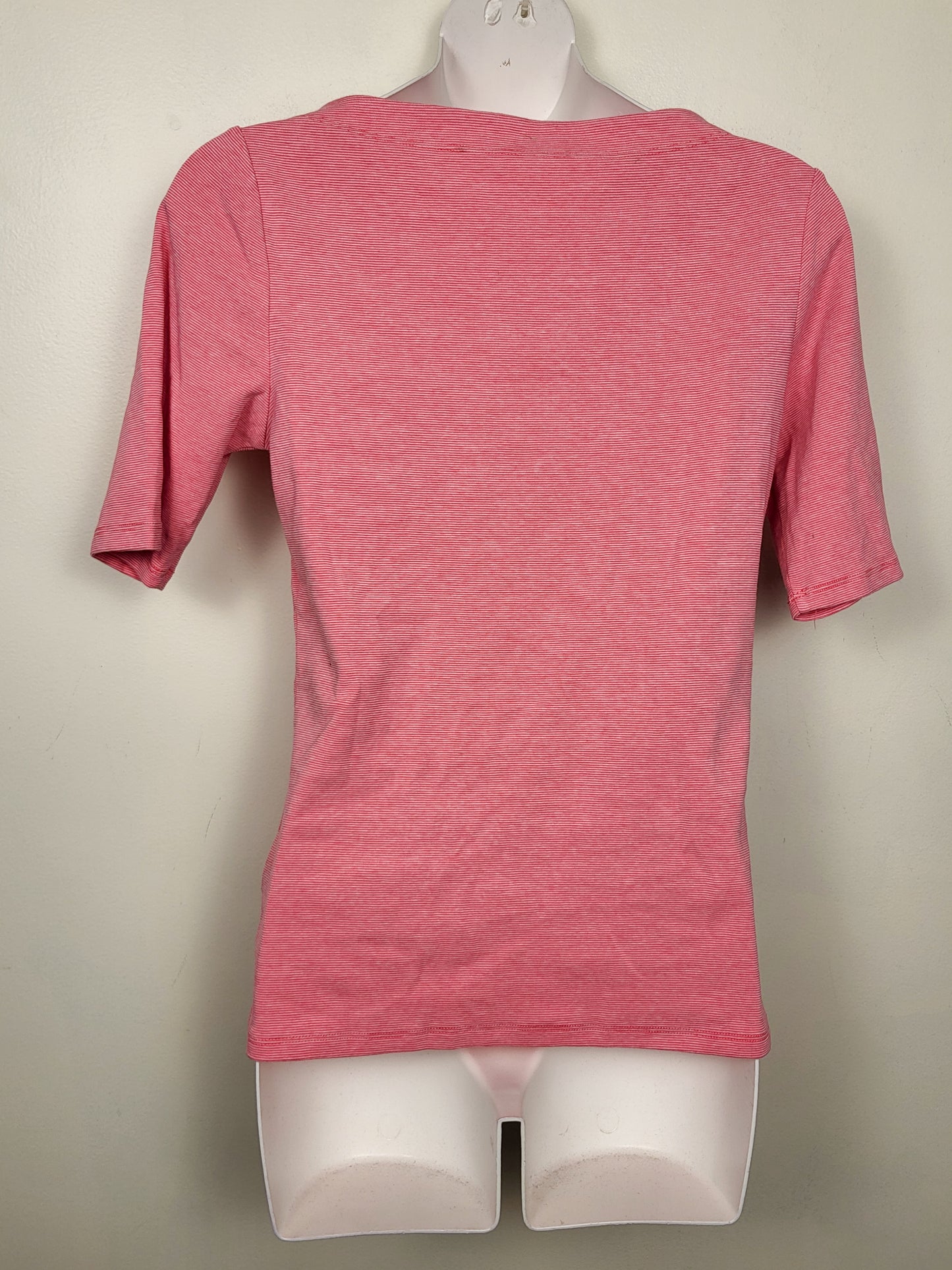 NEW - Seg'ments pink striped boat neck t-shirt | Size SMALL