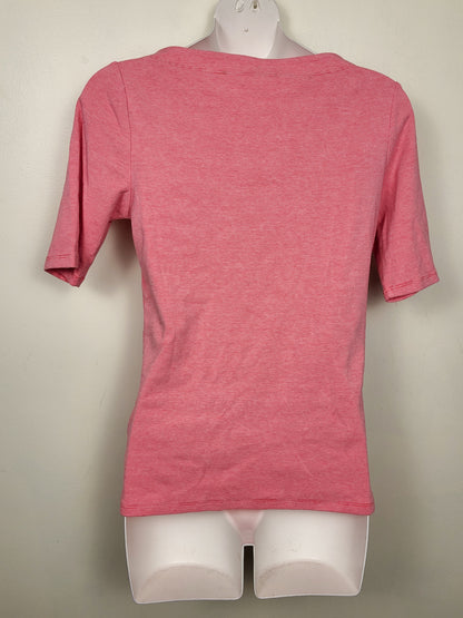 NEW - Seg'ments pink striped boat neck t-shirt | Size SMALL