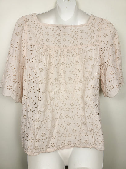 Gap pale pink eyelet top | Size XS