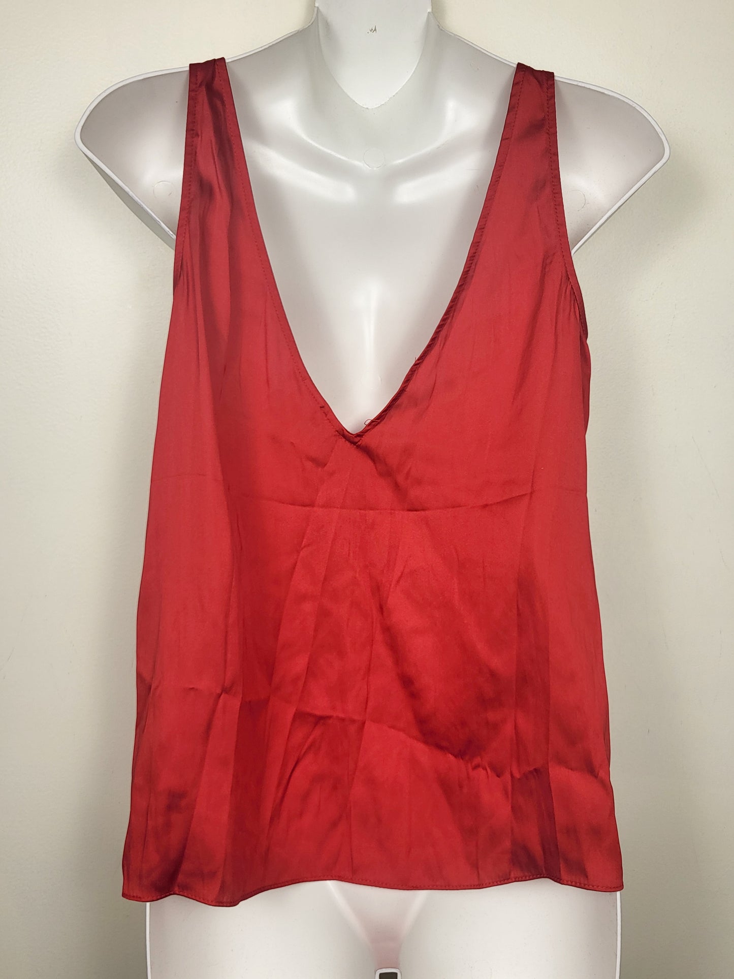 NEW - H and M red lace trimmed camisole top | Size SMALL