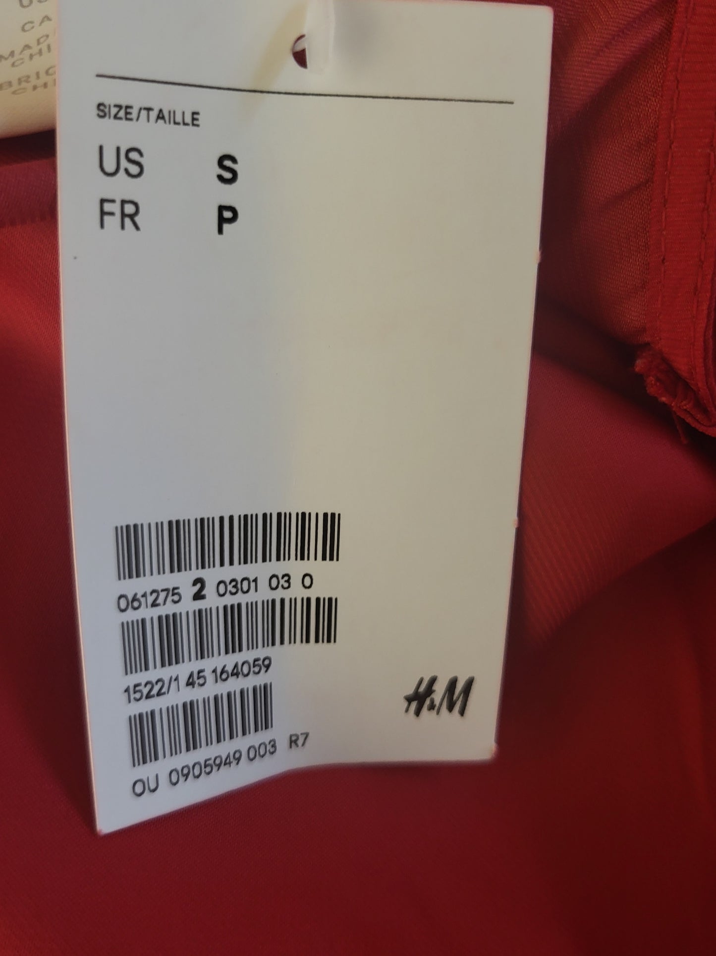 NEW - H and M red lace trimmed camisole top | Size SMALL