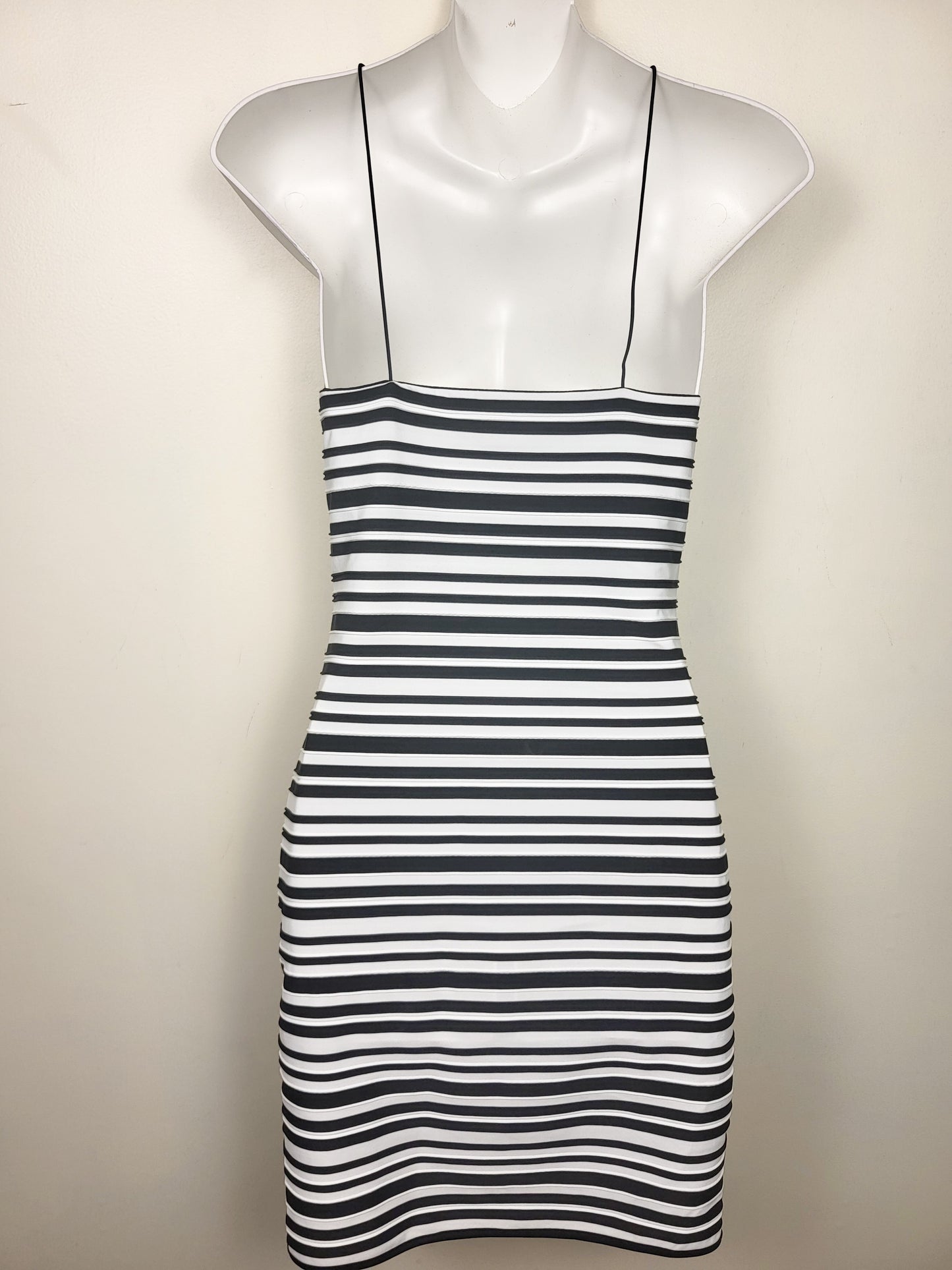 Topshop striped halter neck bodycon mini dress | Size 4