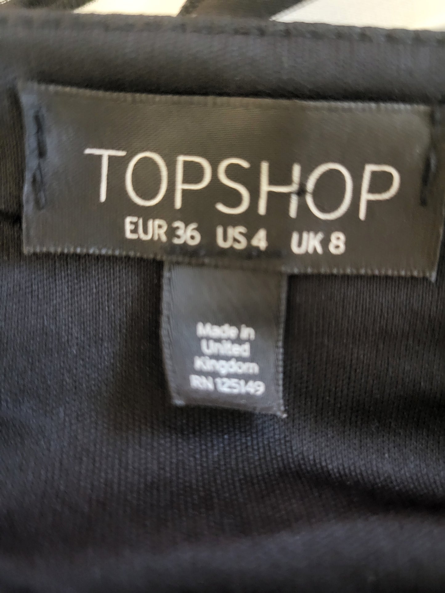 Topshop striped halter neck bodycon mini dress | Size 4