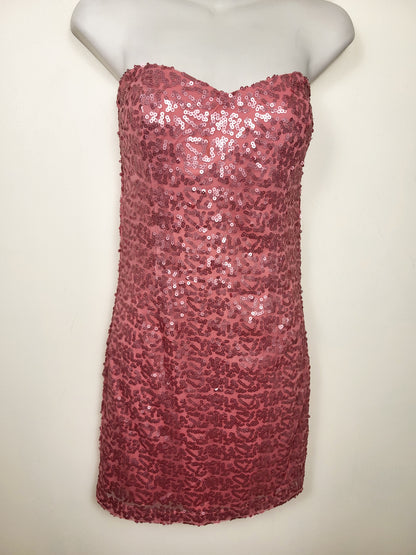 Trixxi pink sequin strapless cocktail dress | Size 7