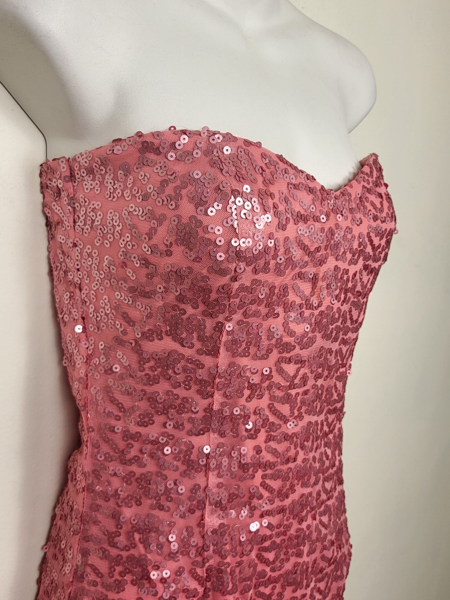 Trixxi pink sequin strapless cocktail dress | Size 7