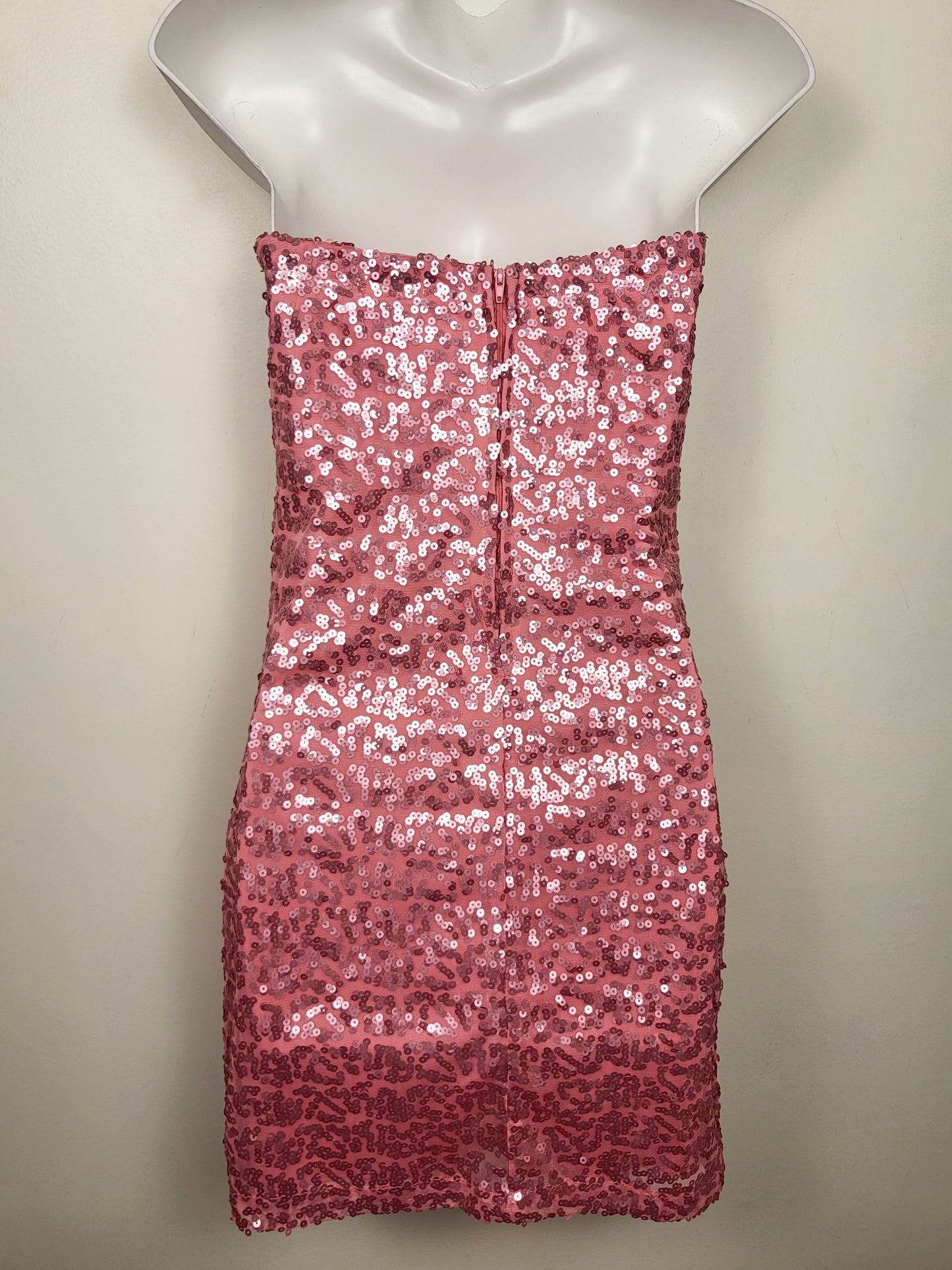 Trixxi pink sequin strapless cocktail dress | Size 7