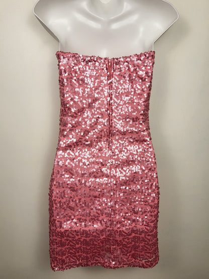Trixxi pink sequin strapless cocktail dress | Size 7