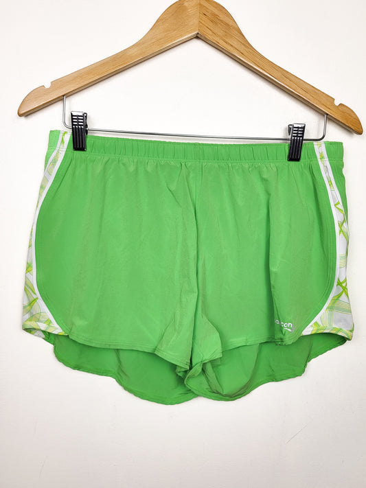 Saucony bright green running shorts | Size MEDIUM