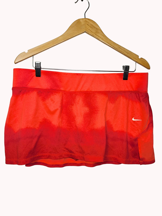 Nike red and orange tie dye style active skort | Size XL