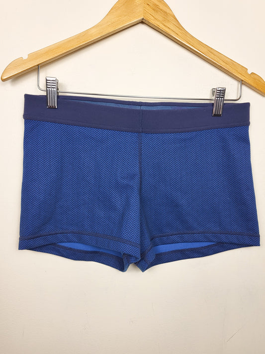 Lululemon blue herringbone boogie shorts | Size 8