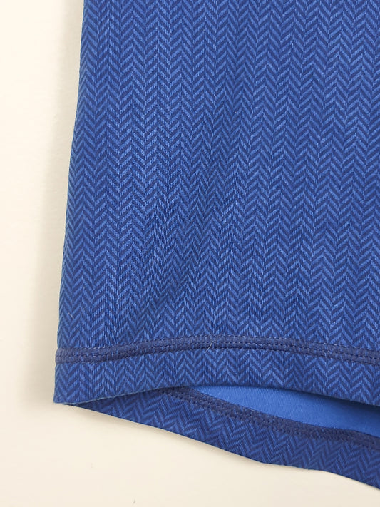 Lululemon blue herringbone boogie shorts | Size 8