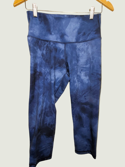 Old Navy blue cropped elevate leggings | Size MEDIUM