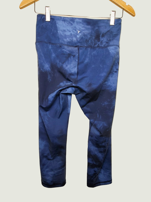 Old Navy blue cropped elevate leggings | Size MEDIUM
