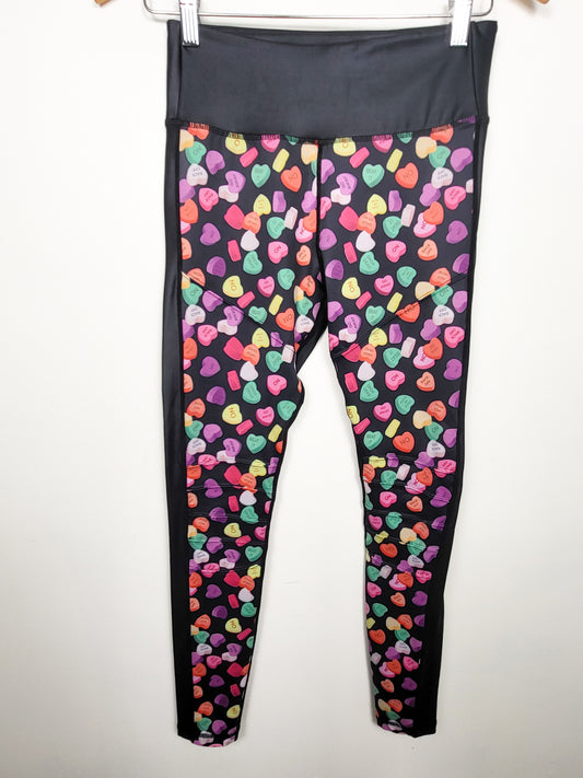 Grrrl "Heartbreak" Next Level Compression Leggings | size SMALL / MEDIUM