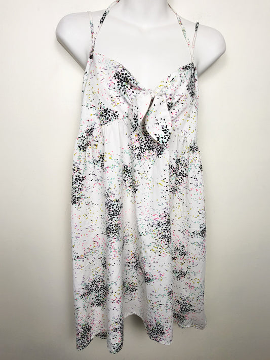 Roxy white lightweight patterned dress | Size LARGE (measures like a small)